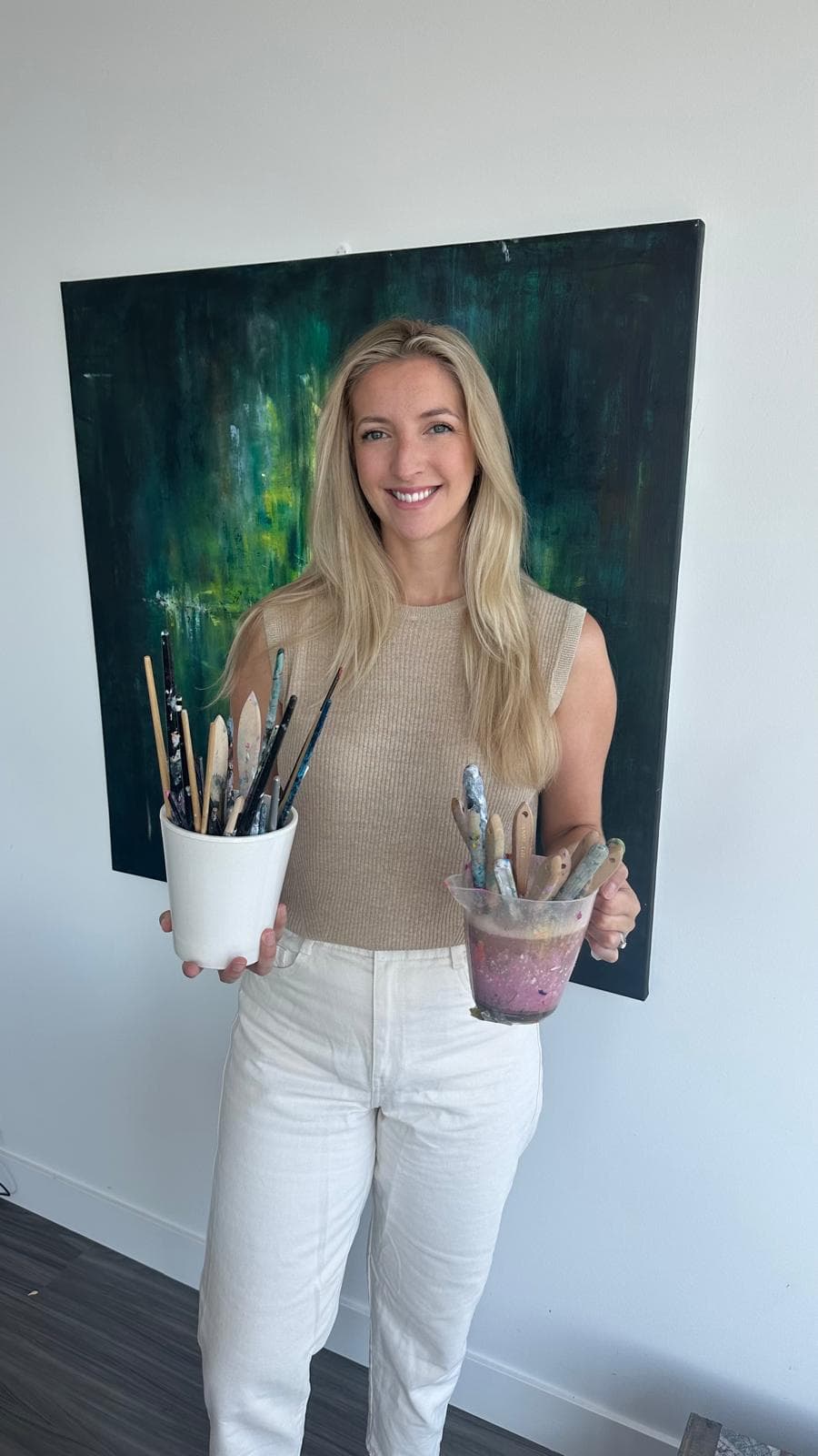 C Vosper in the studio